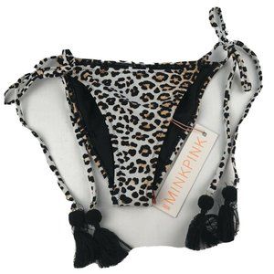 Women Small MINKPINK Safari Tie Side Bikini Bottom